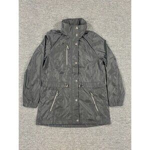 Polo Ralph Lauren Womens Small Golf Hidden Hood Black Windbreaker Jacket $198